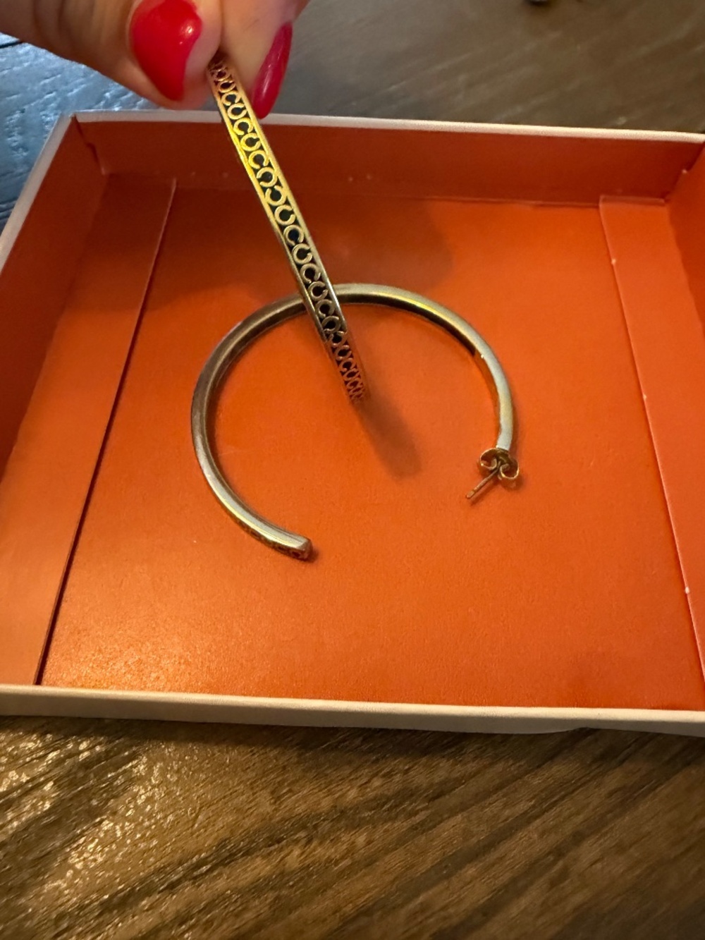 Coach gold and Black Hoops - Picture 2 of 2